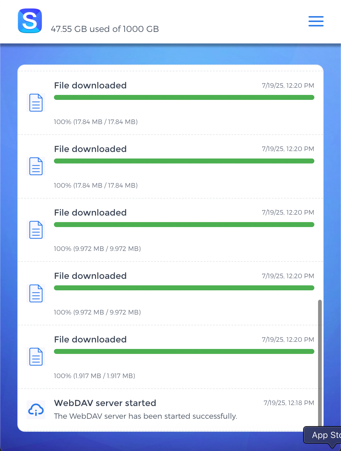 WebDAV Log